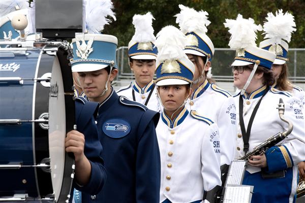 South River High School Marching Band Performing